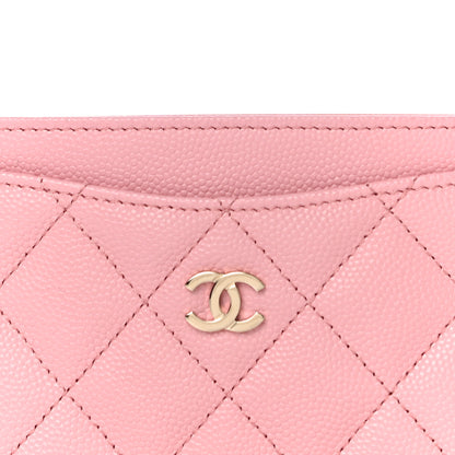 Chanel Caviar Quilted Card Holder Pink 9 of 12