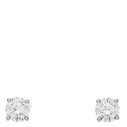 Tiffany Platinum Diamond 1ctw Round Solitaire Earrings 1 of 6