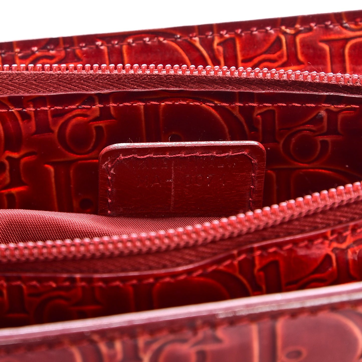 Patent Ultimate Chrome Beaded Malice Tote Red