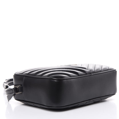 Saint Laurent Calfskin Matelasse Monogram Lou Camera Bag Black 4 of 9