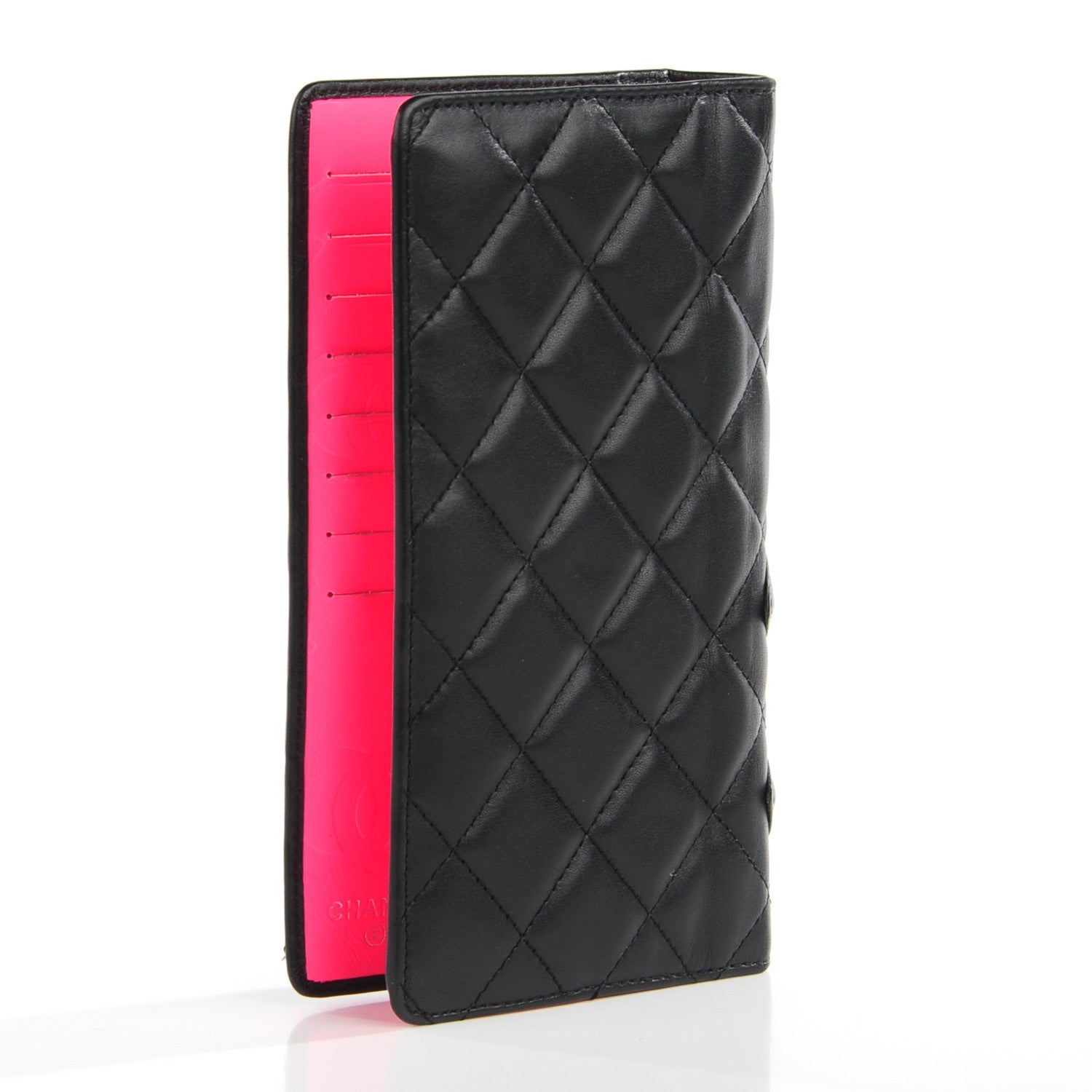 Chanel Calfskin Quilted Cambon Yen Wallet Black 3 of 8