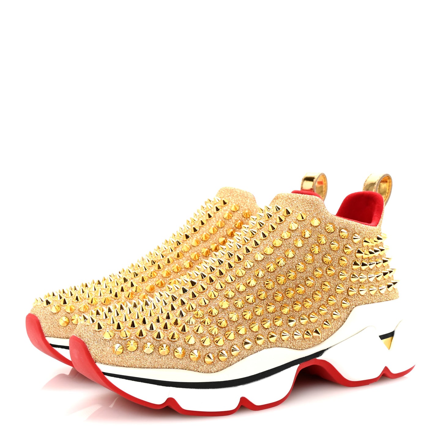 Neo Lame Spike Sock Donna Flat Sneakers 36 Gold