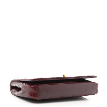 Chanel Calfskin Quilted Gold Bar Flap Burgundy 3 of 9