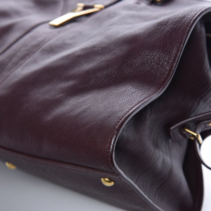 Saint Laurent Sheepskin Medium Cabas ChYc Plum 10 of 11