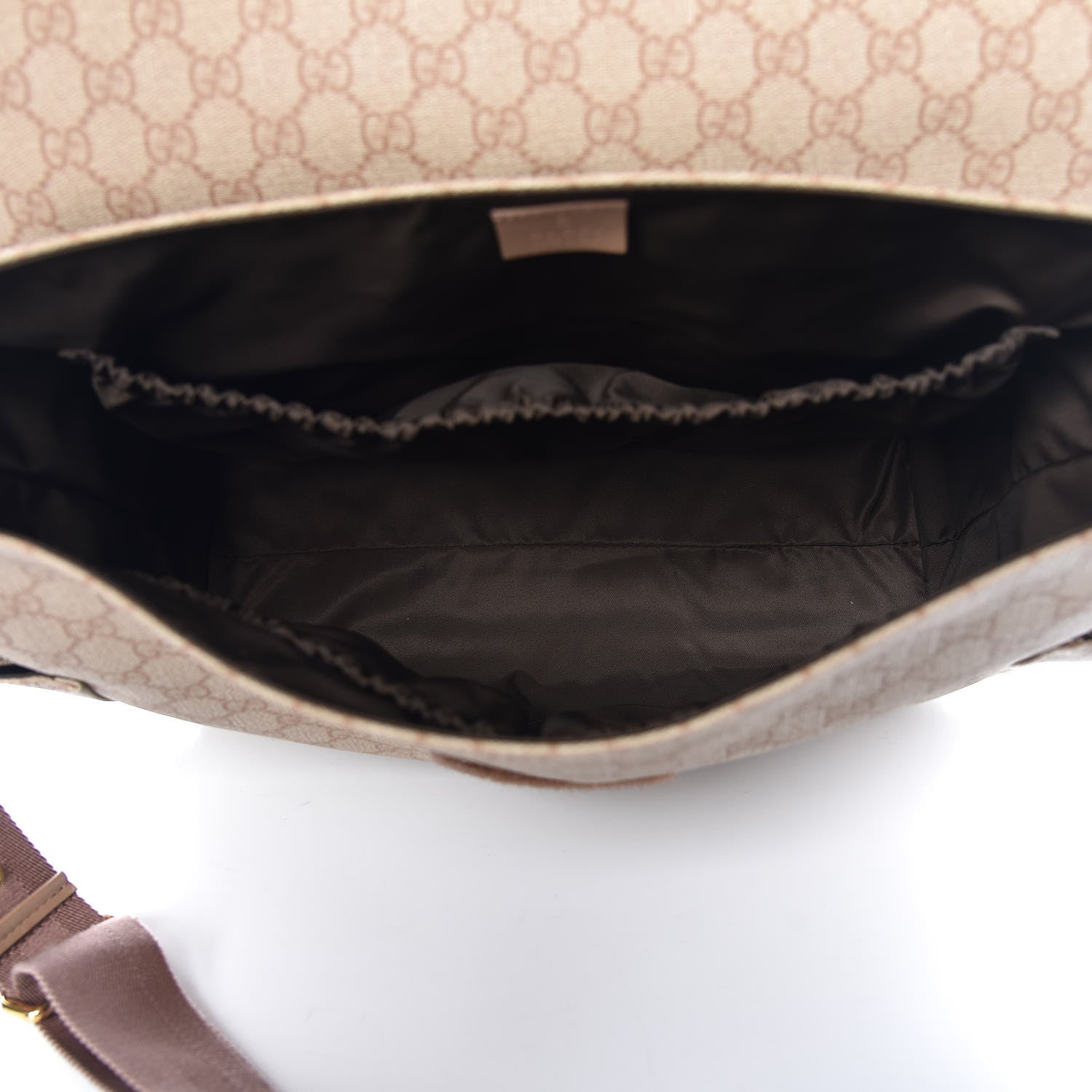 Gucci GG Supreme Monogram Messenger Diaper Bag Beige 6 of 12