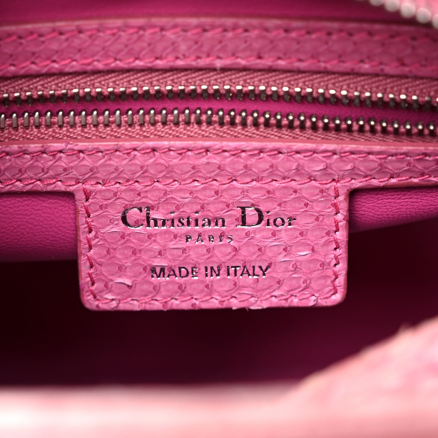 Python Medium Lady Dior Pink