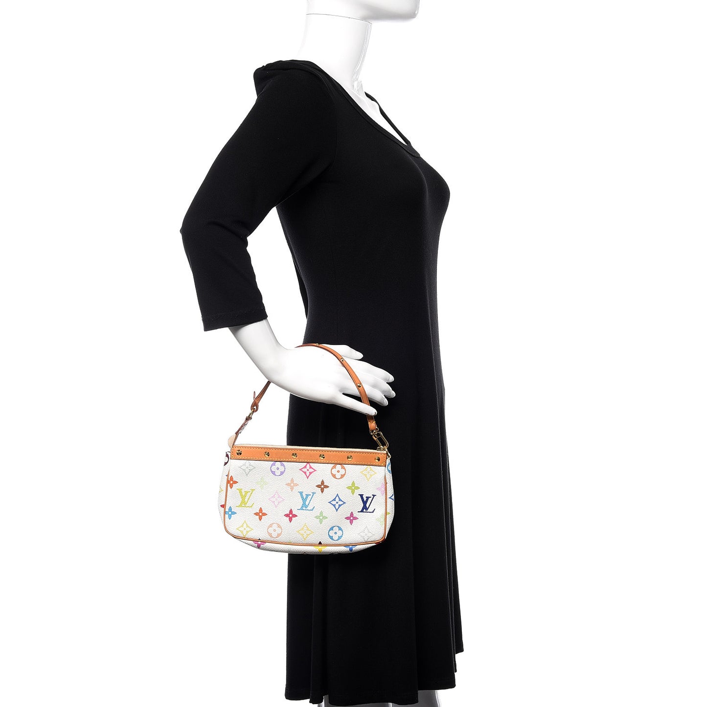 Monogram Multicolor Pochette Accessories White