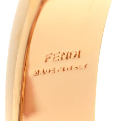 Fendi Crystal FF Hoop Earrings Gold 4 of 5