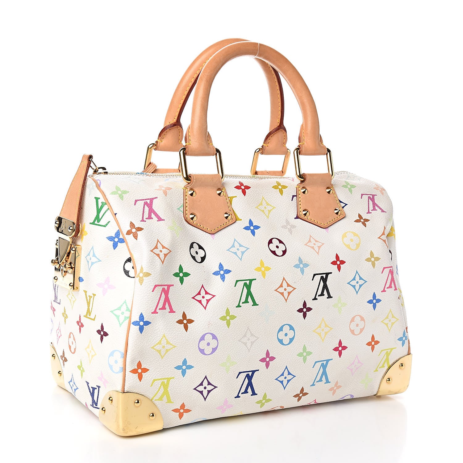 Louis Vuitton Monogram Multicolor Speedy 30 White 3 of 12