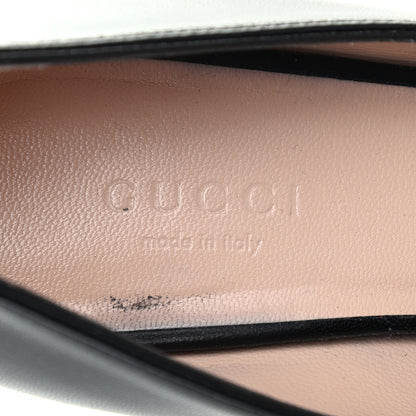 Gucci Malaga Kid GG Marmont Fringe 50mm Loafer Pumps 36 Black 6 of 11