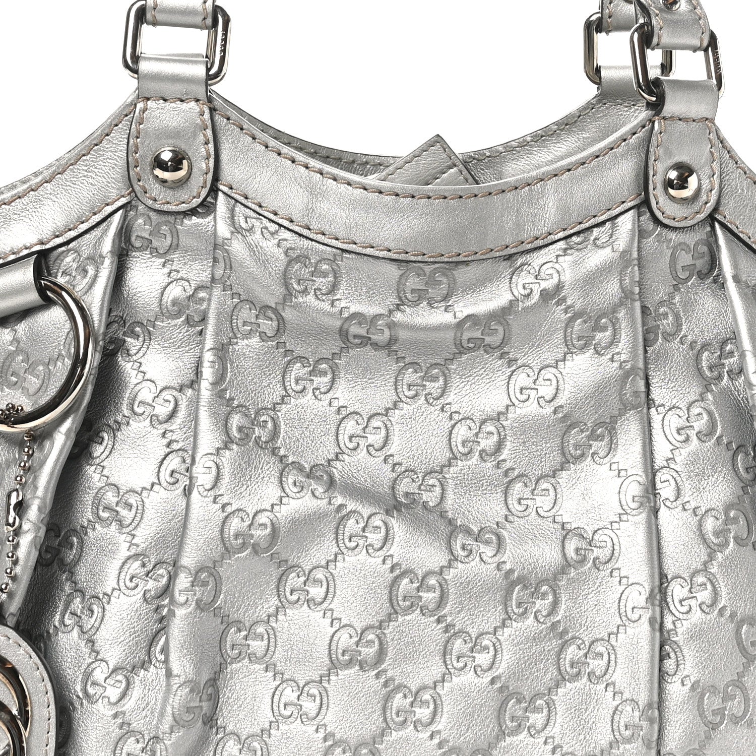 Gucci Guccissima Medium Sukey Tote Silver 8 of 10