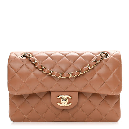 Chanel Lambskin Quilted Small Double Flap Brown 1 of 15