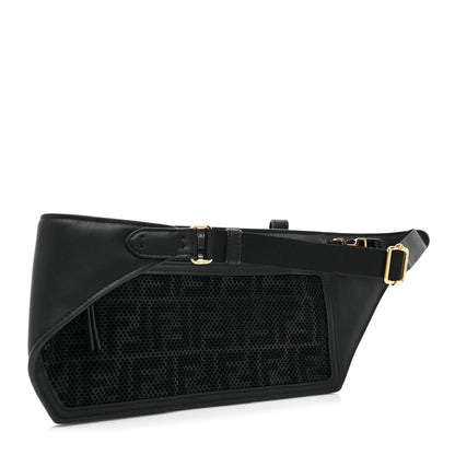 Fendi Vitello Grace Matte 3 Pocket Belt Pouch Black 3 of 8