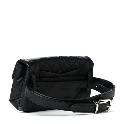 Chanel Grained Calfskin Quilted 2.55 Reissue Flap Belt Bag Clutch Black 2 of 4
