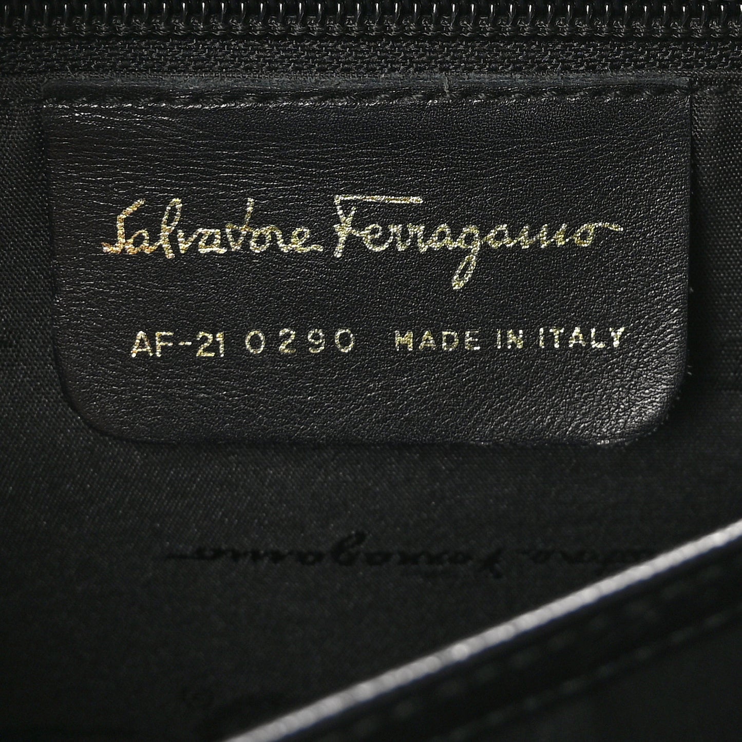 Hammered Calfskin Gancini Top Handle Bag Black