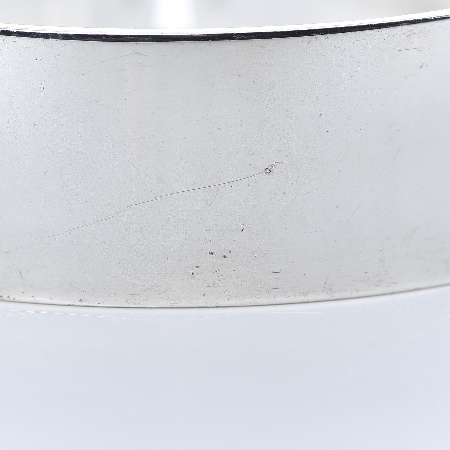 Tiffany Sterling Silver Diamond Wide Locks Bangle Bracelet 6 of 7