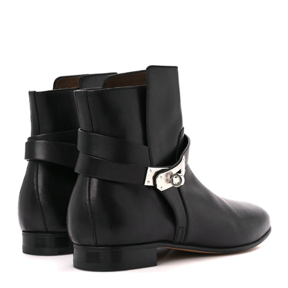 Hermes Calfskin Neo Low Boots 37.5 Black 4 of 8