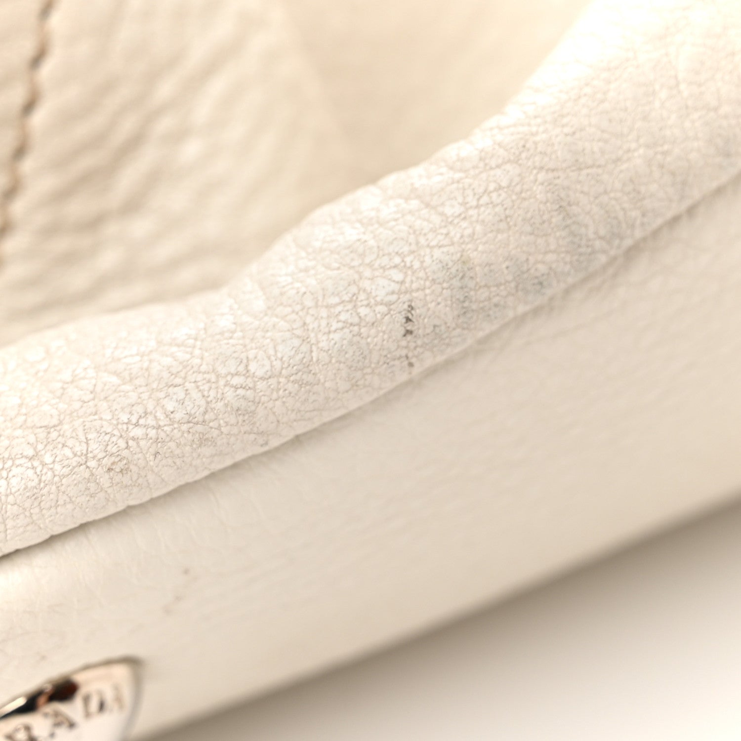 Prada Vitello Daino Hobo White 24 of 26