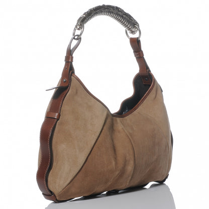 Saint Laurent Suede Mombasa Hobo Light Brown 3 of 7