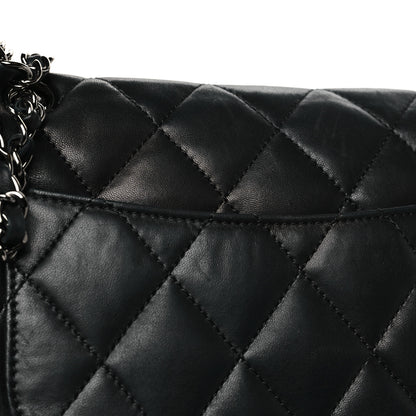 Chanel Lambskin Quilted Jumbo 3 Flap Black 10 of 10