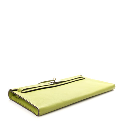 Hermes Swift Kelly Longue Clutch Pochette Vert Anis 4 of 11