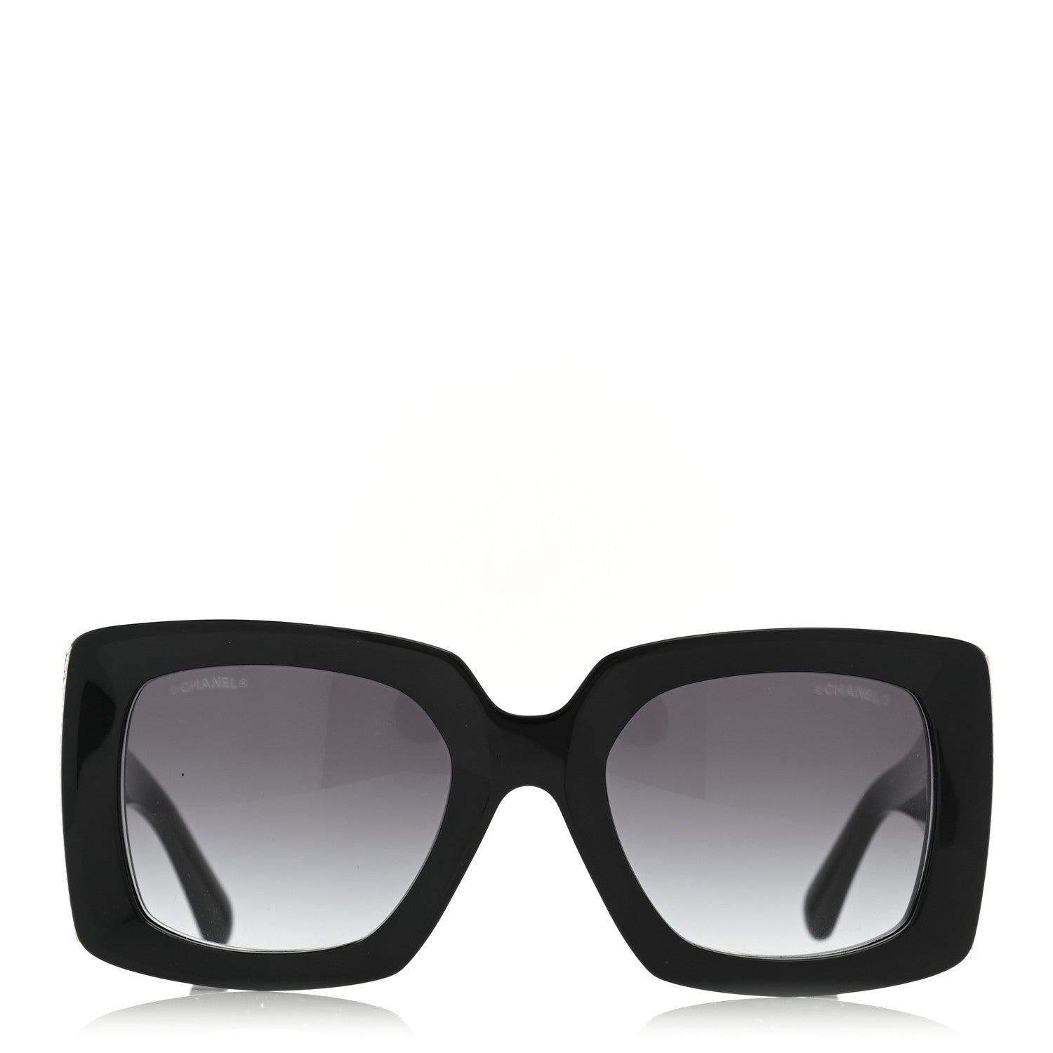 Chanel Acetate Rectangle Sunglasses 5435 Black 2 of 7