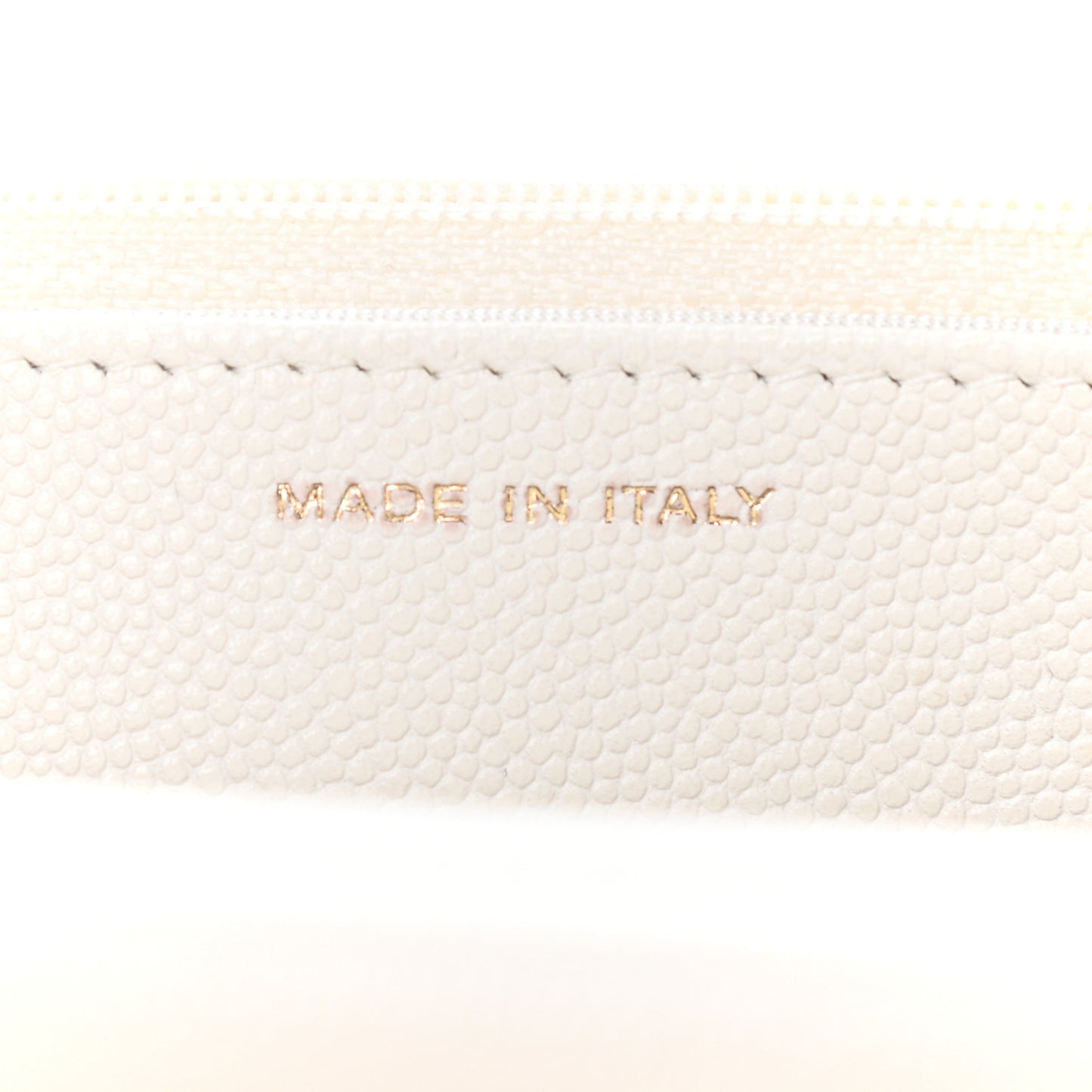 Caviar Quilted Wallet On Chain WOC White