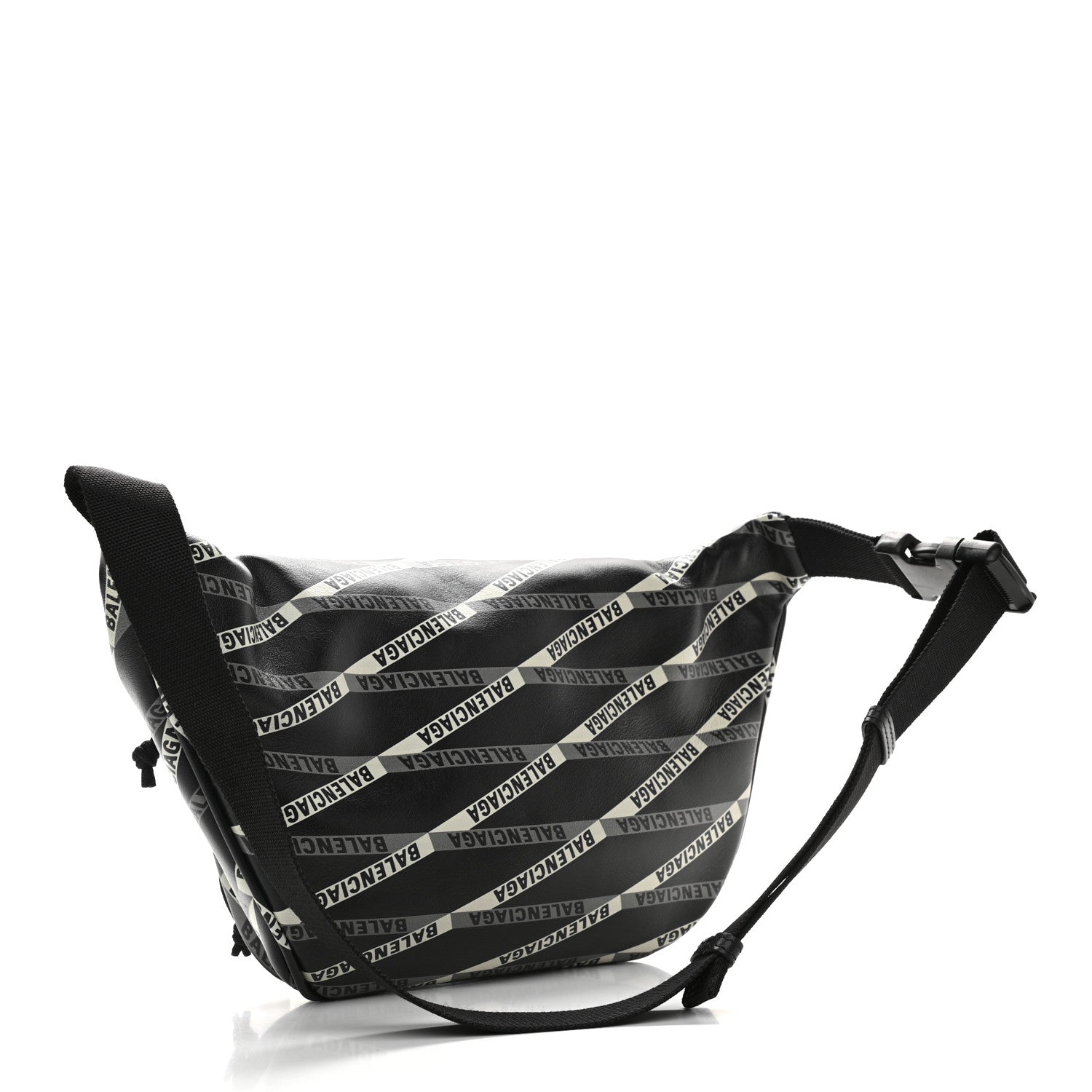 Balenciaga Smooth Calfskin Losange Monogram Explorer Belt Bag Black Grey 3 of 10