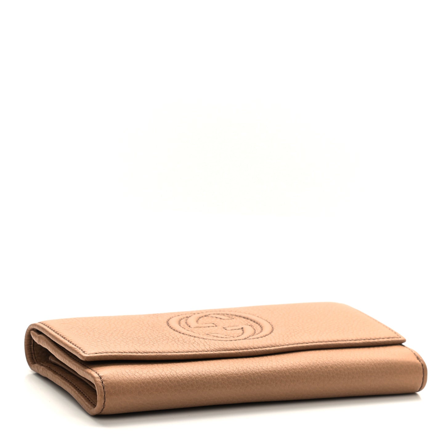 Pebbled Calfskin Large Soho Continental Wallet Camelia