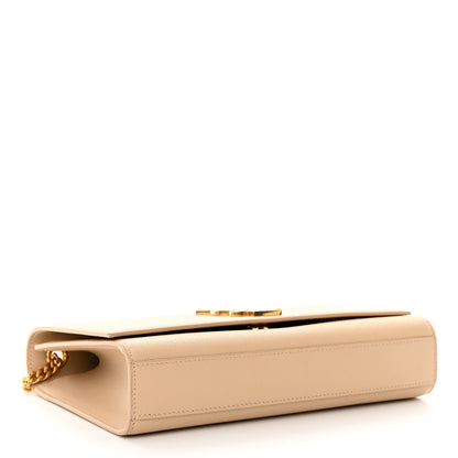 Saint Laurent Grain De Poudre Medium Monogram Kate Satchel Dark Beige 4 of 9