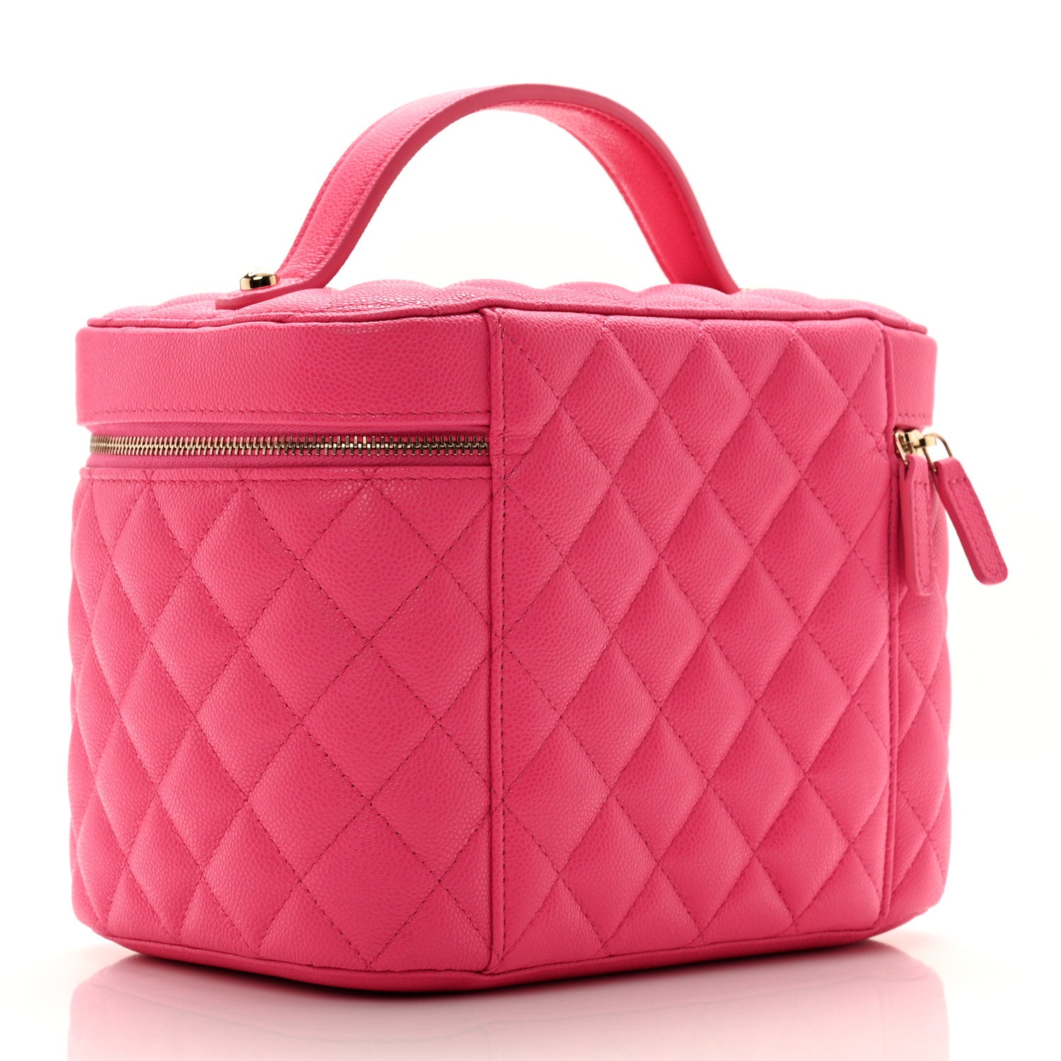 Chanel Caviar Quilted Large Vanity Pouch Pink 4 of 10