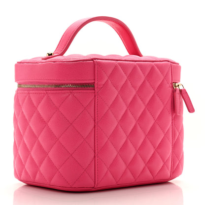 Chanel Caviar Quilted Large Vanity Pouch Pink 4 of 10