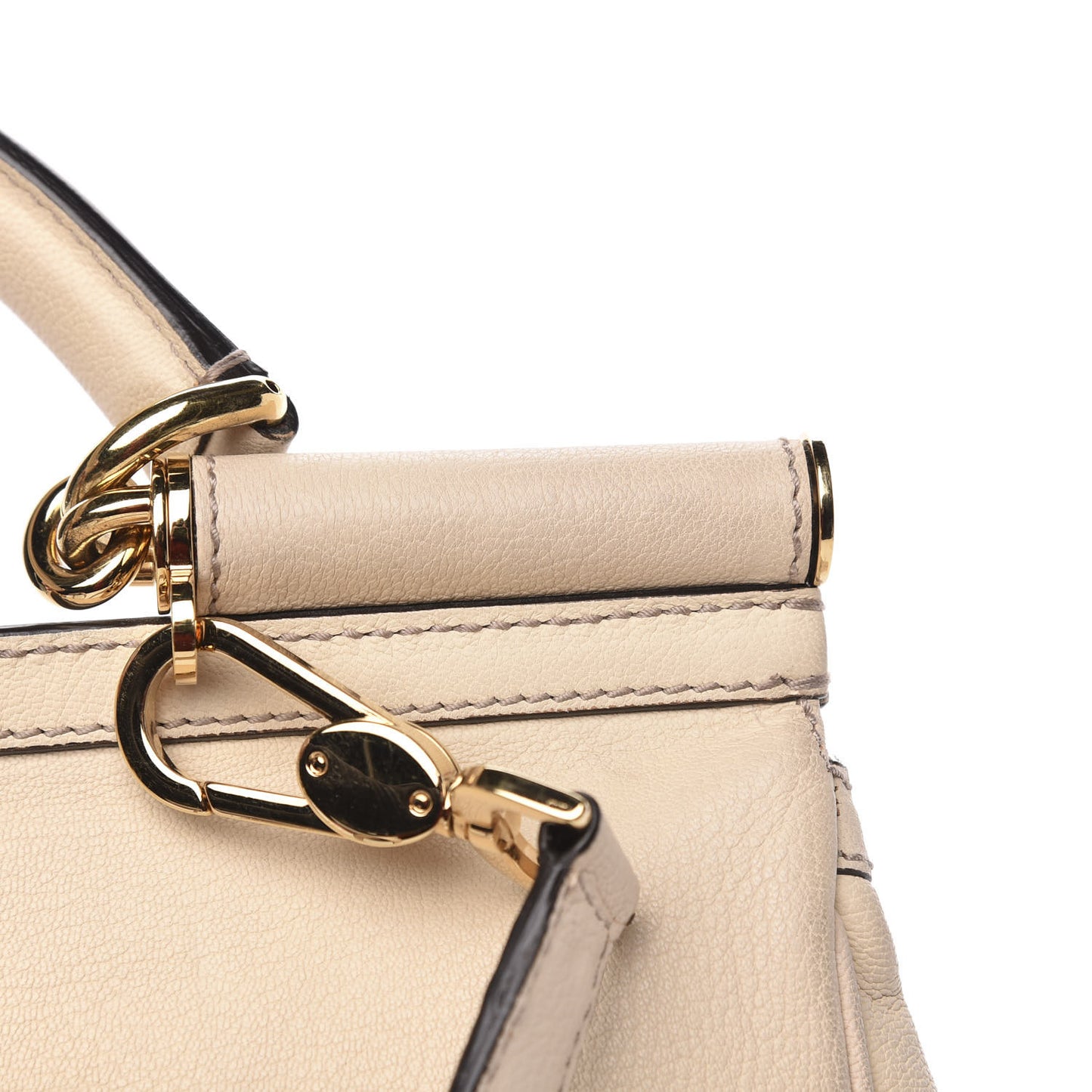 Goatskin Large Miss Sicily Leopard Heart Satchel Ivory