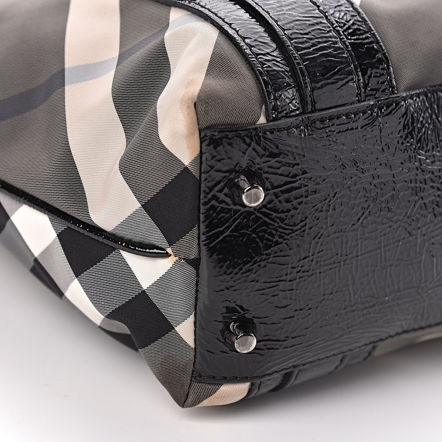 Burberry Nylon Beat Check Victoria Tote Black 12 of 14