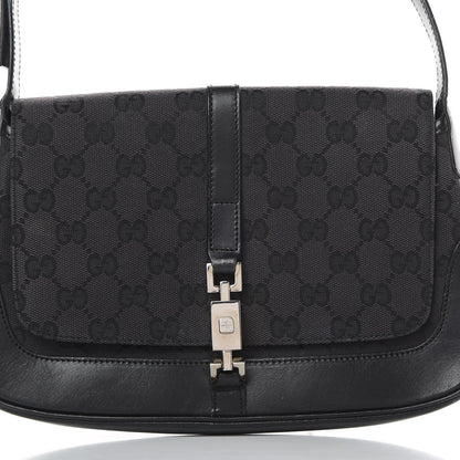 Gucci Monogram Small Jackie O Hobo Black 8 of 14