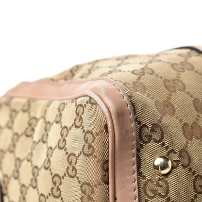Gucci Monogram Vintage Web Medium Boston Pink 8 of 22