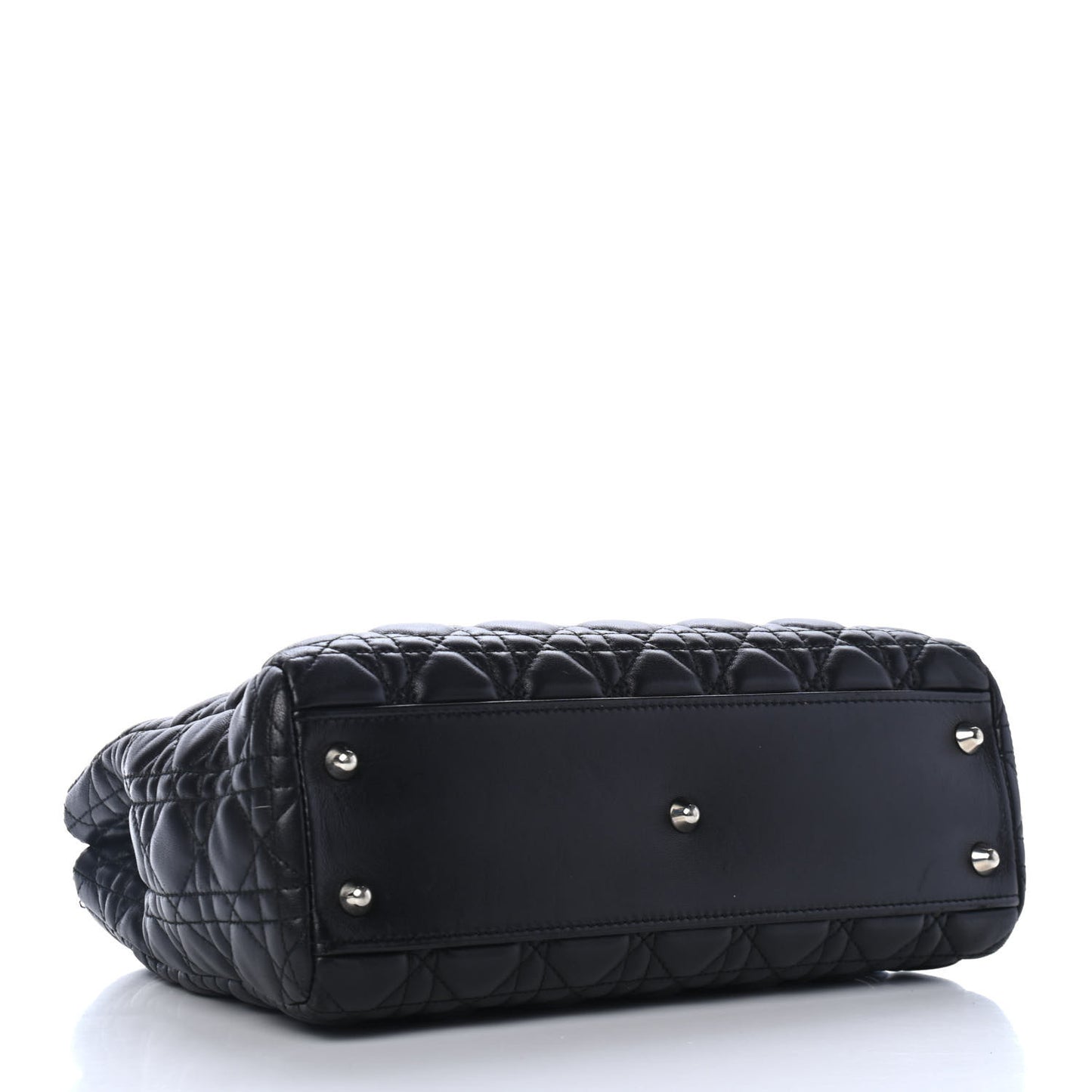 Lambskin Cannage Small Dior Soft Shopping Tote Black