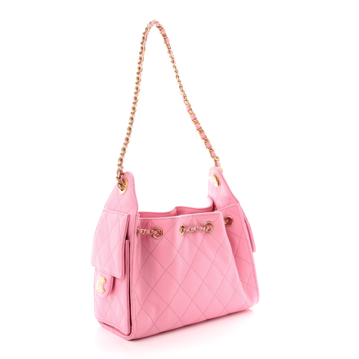Chanel Caviar Quilted Mini Chanel 25 Handbag Pink 3 of 11