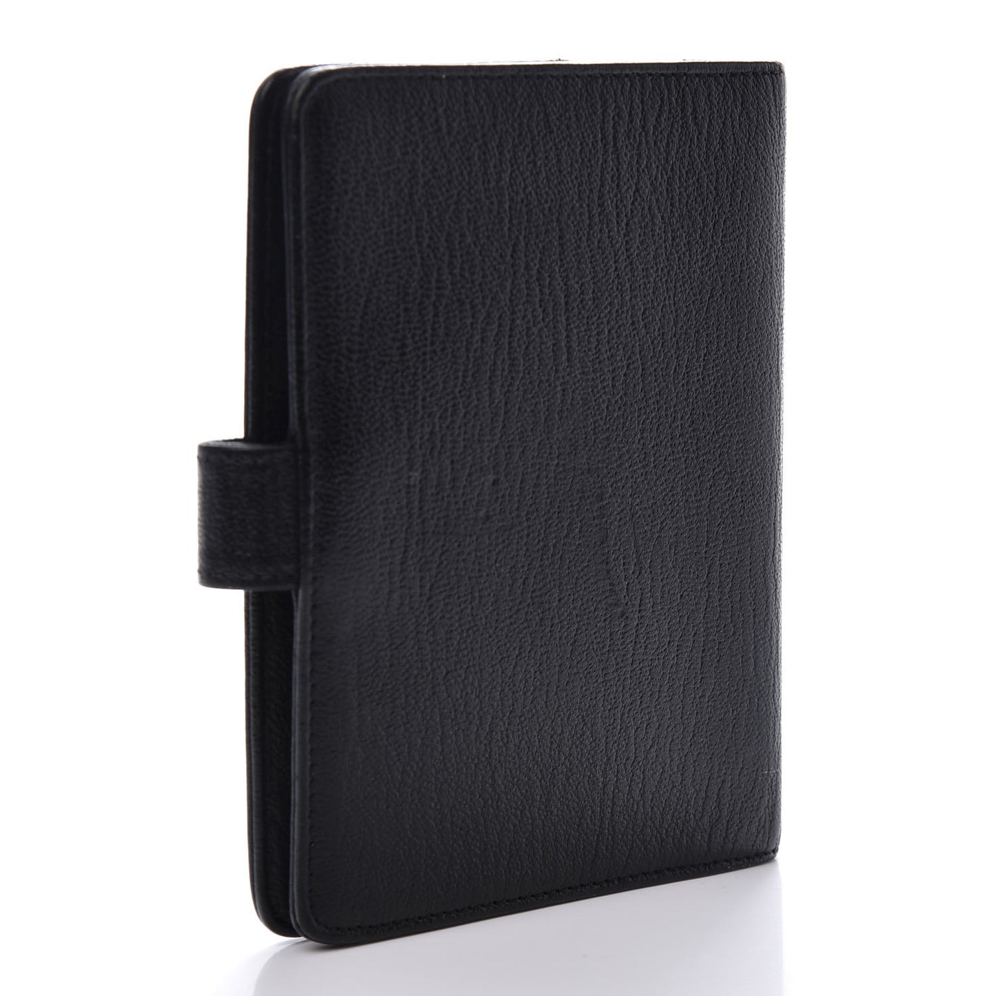 Goatskin Small Ring Agenda Planner Black