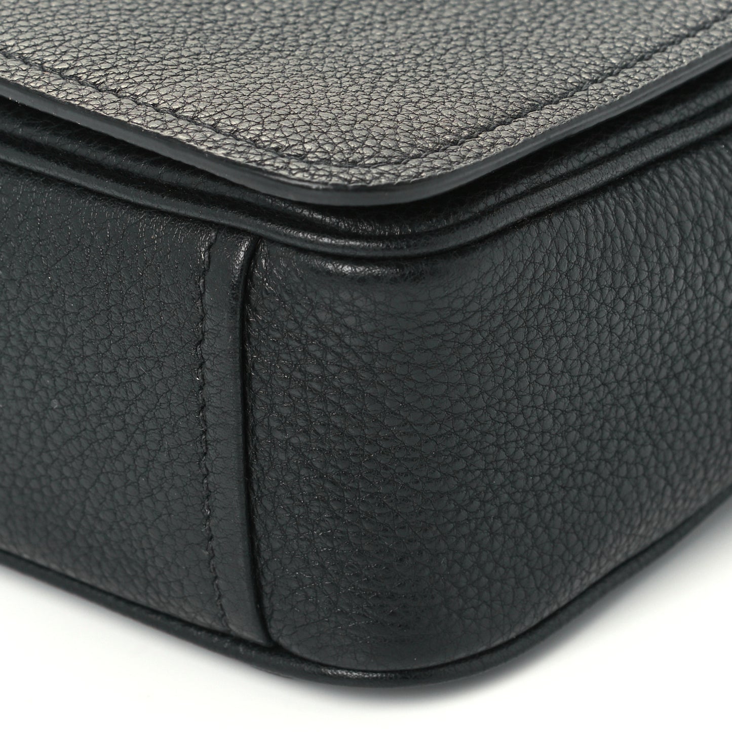 Vitello Daino Flap Crossbody Black