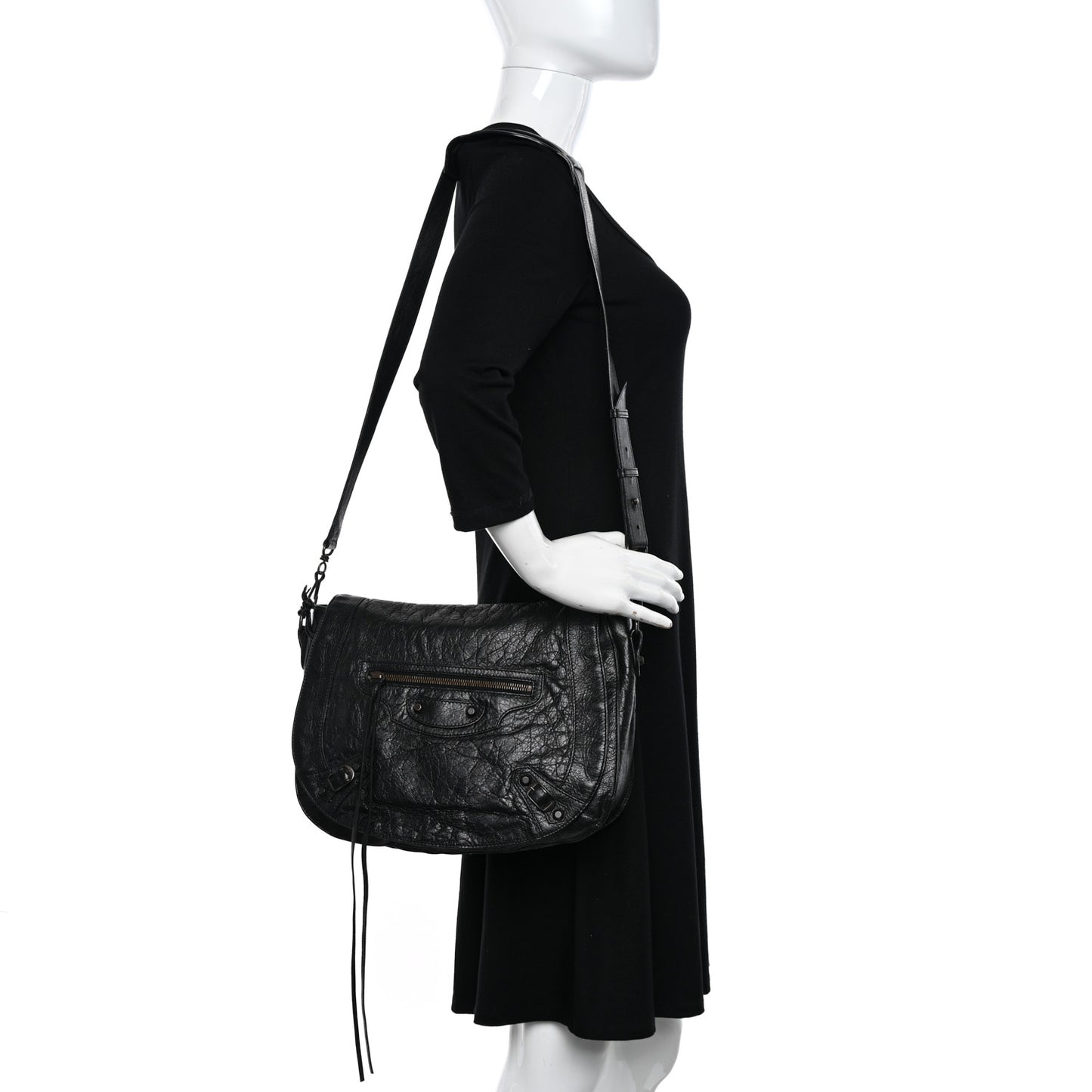 Agneau Classic Hardware Neo Folk Messenger Black