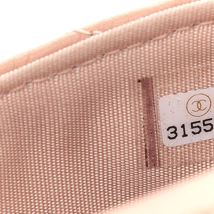 Chanel Calfskin Quilted Coco Mail Clutch With Chain Light Pink 8 of 10