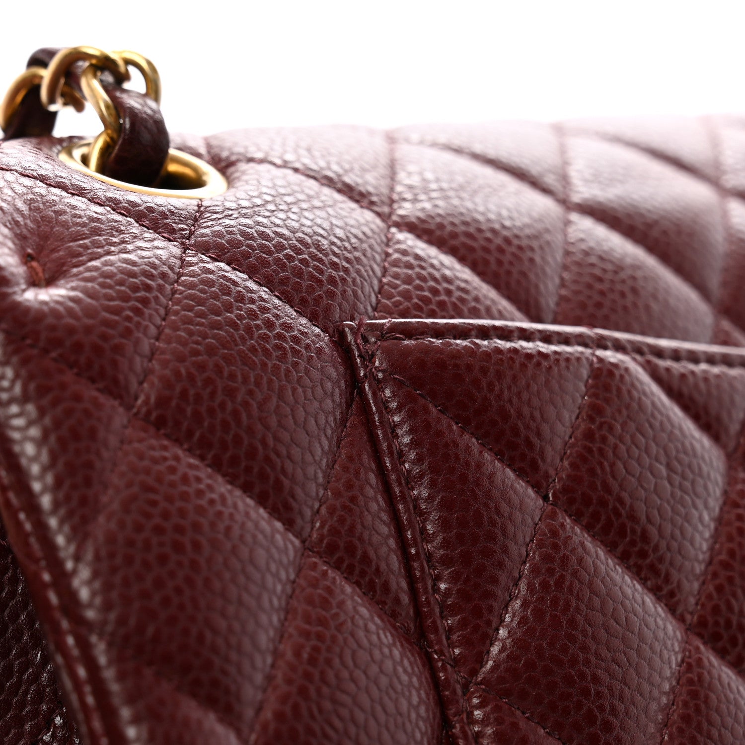 Chanel Caviar Quilted Medium Double Flap Burgundy 11 of 11