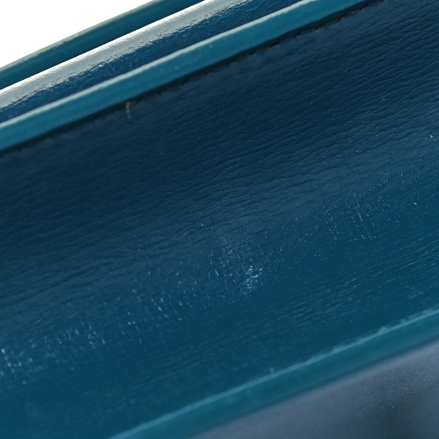 Calfskin Monogram Sunset Chain Wallet Peacock