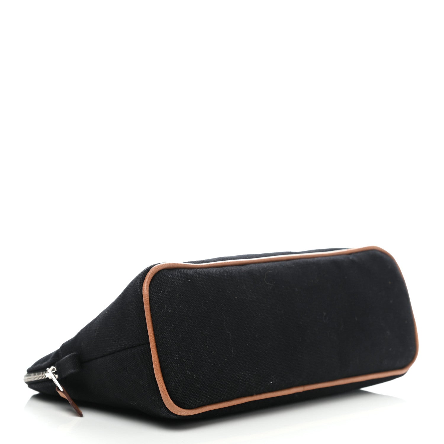 Hermes Cotton Canvas Bolide Travel Cosmetic Pouch Black 5 of 7