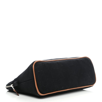 Hermes Cotton Canvas Bolide Travel Cosmetic Pouch Black 5 of 7
