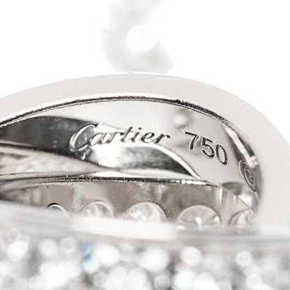 Cartier 18K White Gold Diamond Interlocking LOVE Necklace 6 of 6
