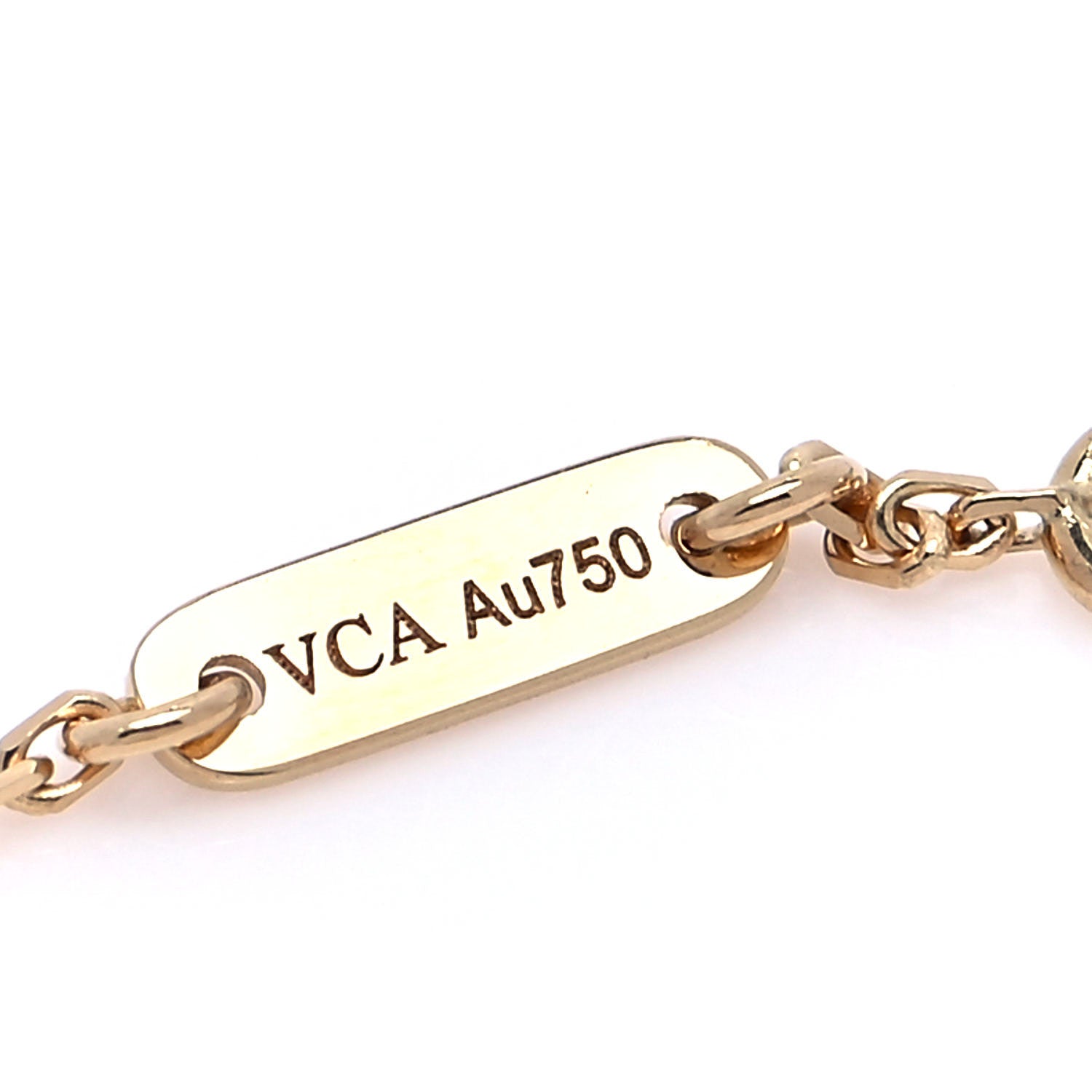 Van Cleef & Arpels 18K Yellow Gold Mother of Pearl Sweet Alhambra Bracelet 6 of 7