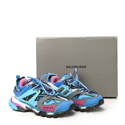 Balenciaga Mesh Nylon Womens Track Sneakers 39 Blue Black 11 of 11