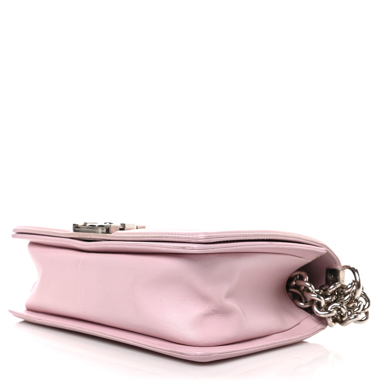 Chanel Lambskin Iridescent PVC Medium Boy Flap Light Pink Silver 9 of 11